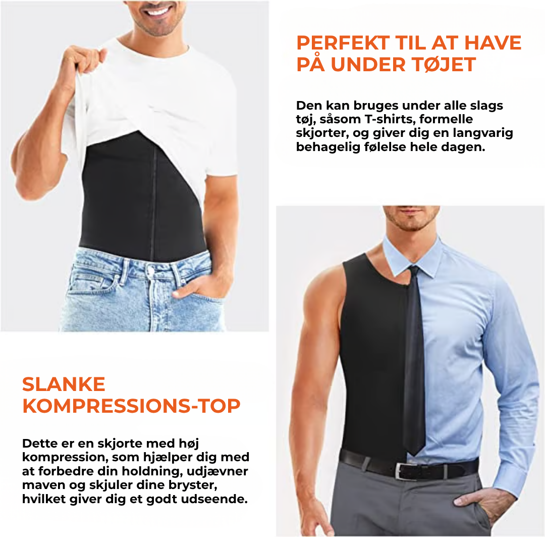 ShapeFlex® | Åbn op for din selvtillid - Men's Bodyshaper for en slankere, tonet krop!