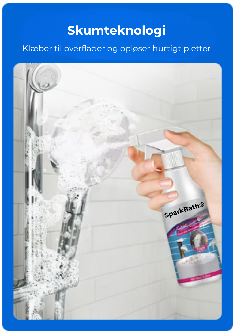 SparkBath® | Dit badeværelse har aldrig været så nemt at gøre rent