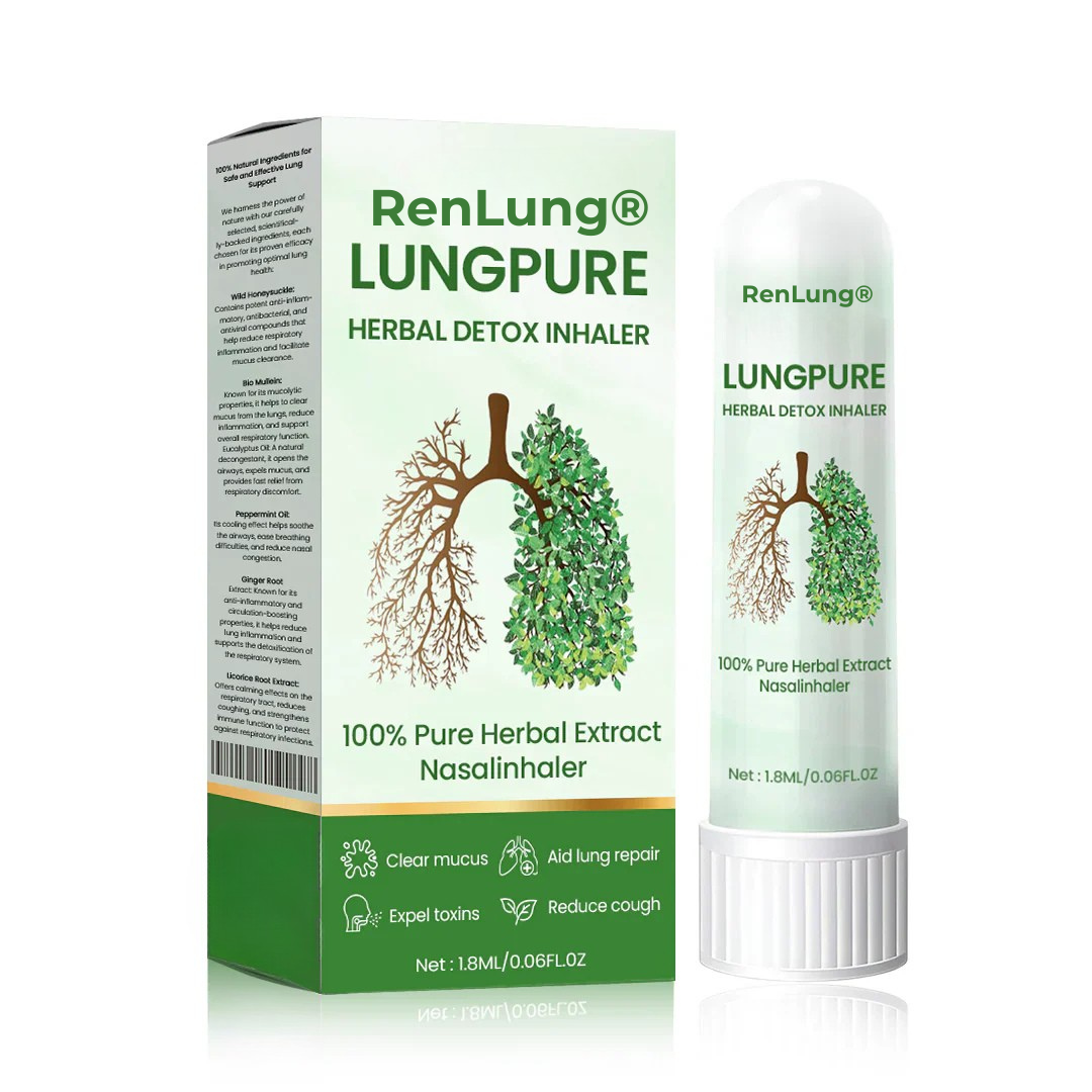 RenLung® Herbal Detox Inhaler | Hurtig lindring på 15 minutter – træk vejret lettere med RenLung®
