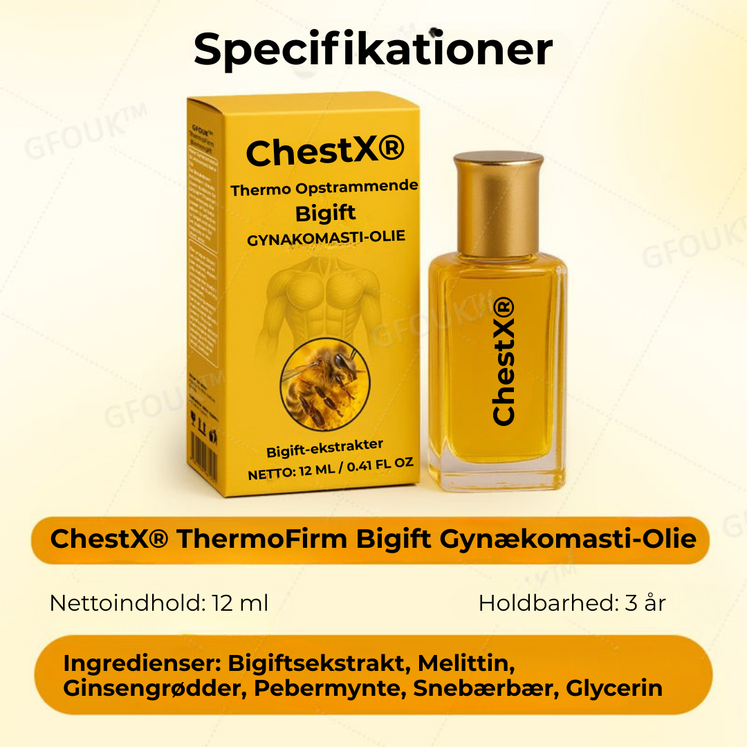 ChestX® Chest Redefiner | Venom Oil til behandling af gynækomasti