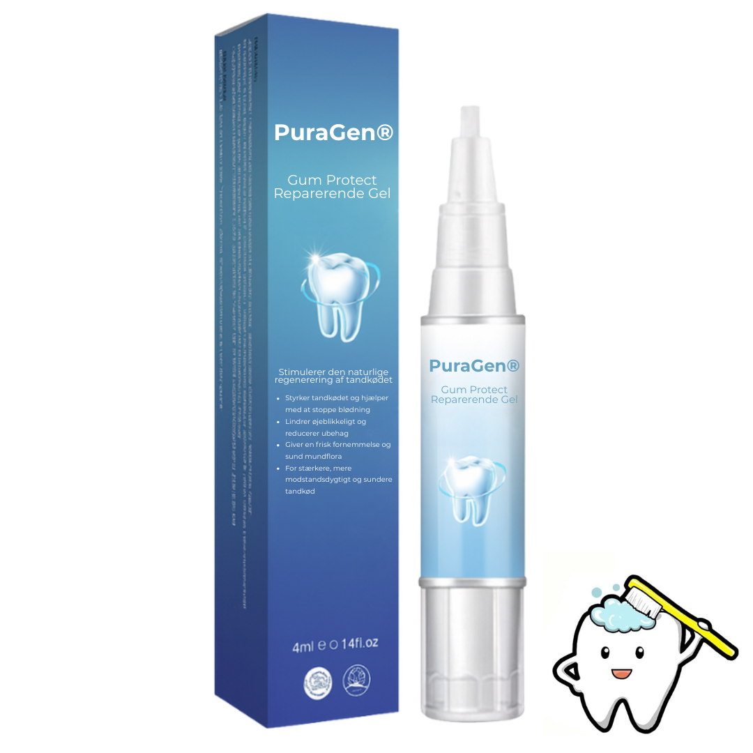 PuraGen® | Sundere tandkød og op til 95 % hvidere tænder på bare 3 dage!