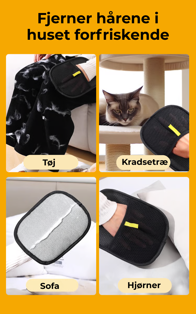 SilkSweep® | Pelsfrit Hjem på Få Minutter – Oplev den Ultimative Dyrehårshandske!