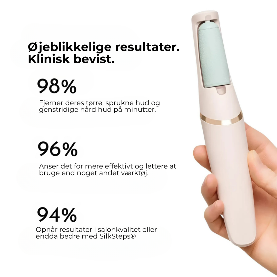 SilkSteps® | Øjeblikkelig hård hudfjerner til babybløde fødder