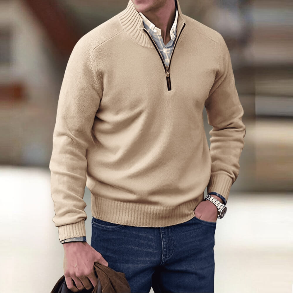 Zaffo | Premium sweater med lynlås