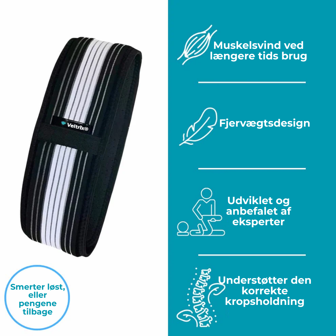 Veltrix® Rygstøttebælte | Slip fri fra iskias- og rygsmerter på kun 2 uger!