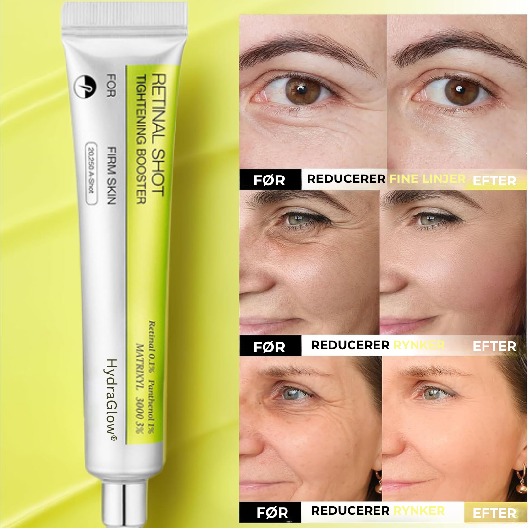 HydraGlow® | Botox & Vita-A Retinol Shot Rynkeforløftende Fastgøringscreme - Genvind ungdommelig hud nu