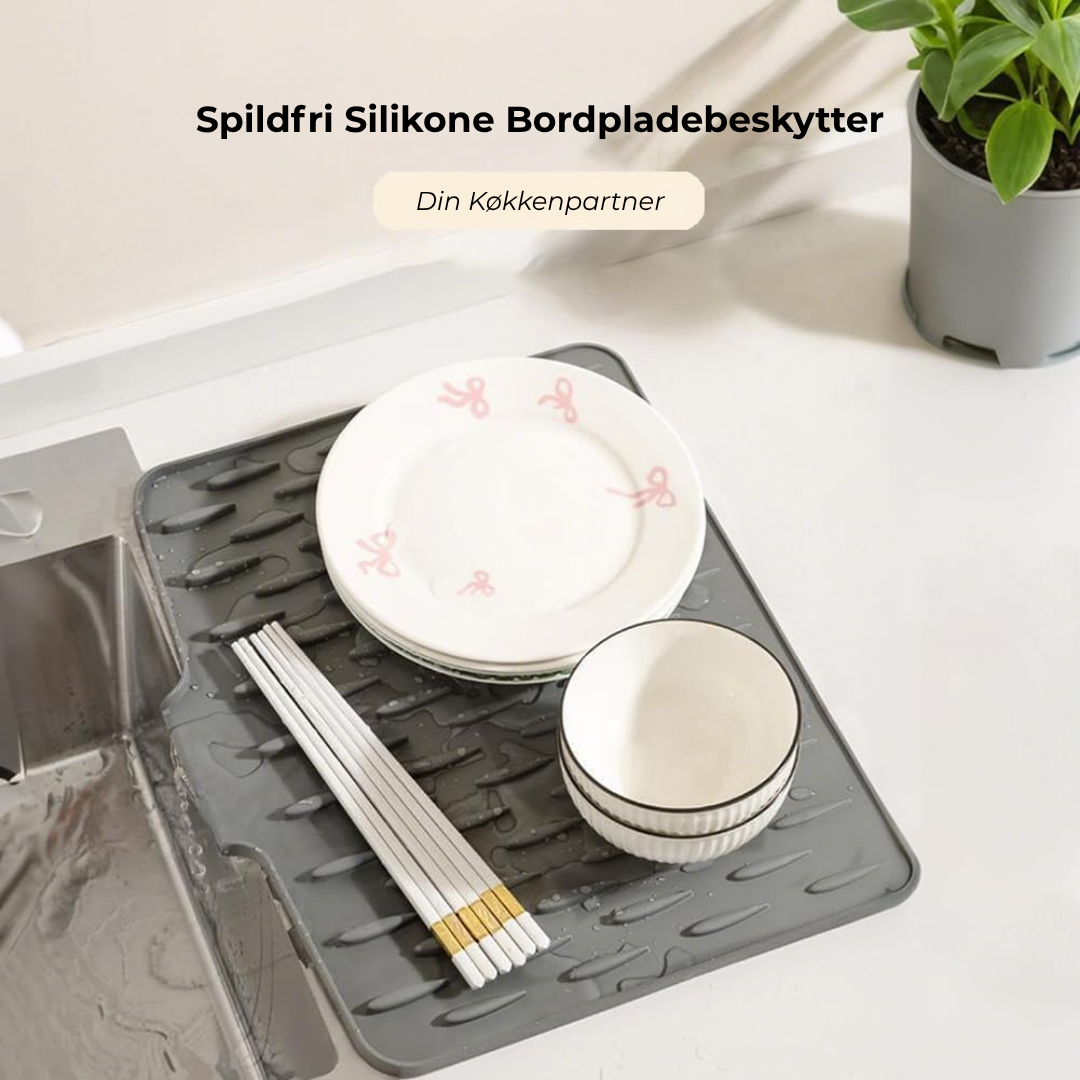 Glasklart® | Varmebeskyttelse & Hurtig Afløb – Silikone Opvaskemåtte