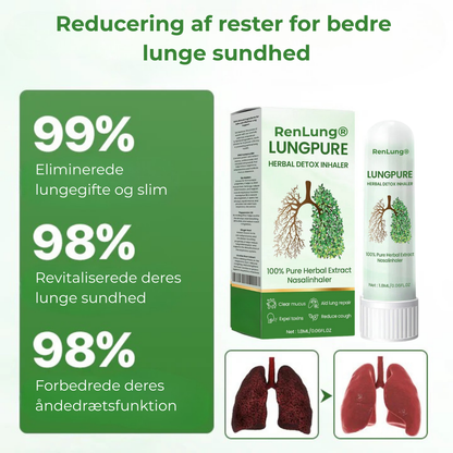 RenLung® Herbal Detox Inhaler | Hurtig lindring på 15 minutter – træk vejret lettere med RenLung®