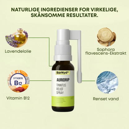 EarNyd® | Lydlindrende Spray | Slut med tinnitus og hør tydeligt igen – på kun 7 dage