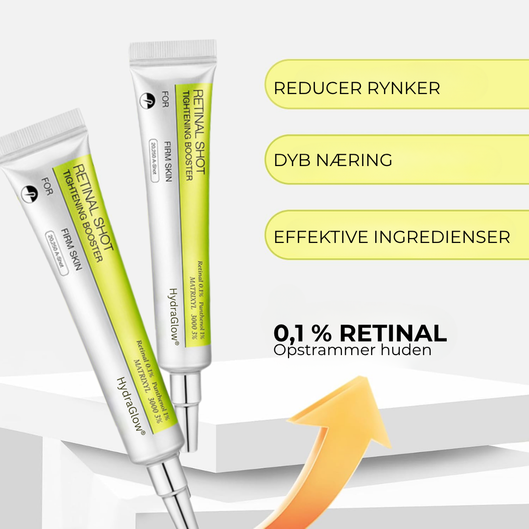 HydraGlow® | Botox & Vita-A Retinol Shot Rynkeforløftende Fastgøringscreme - Genvind ungdommelig hud nu