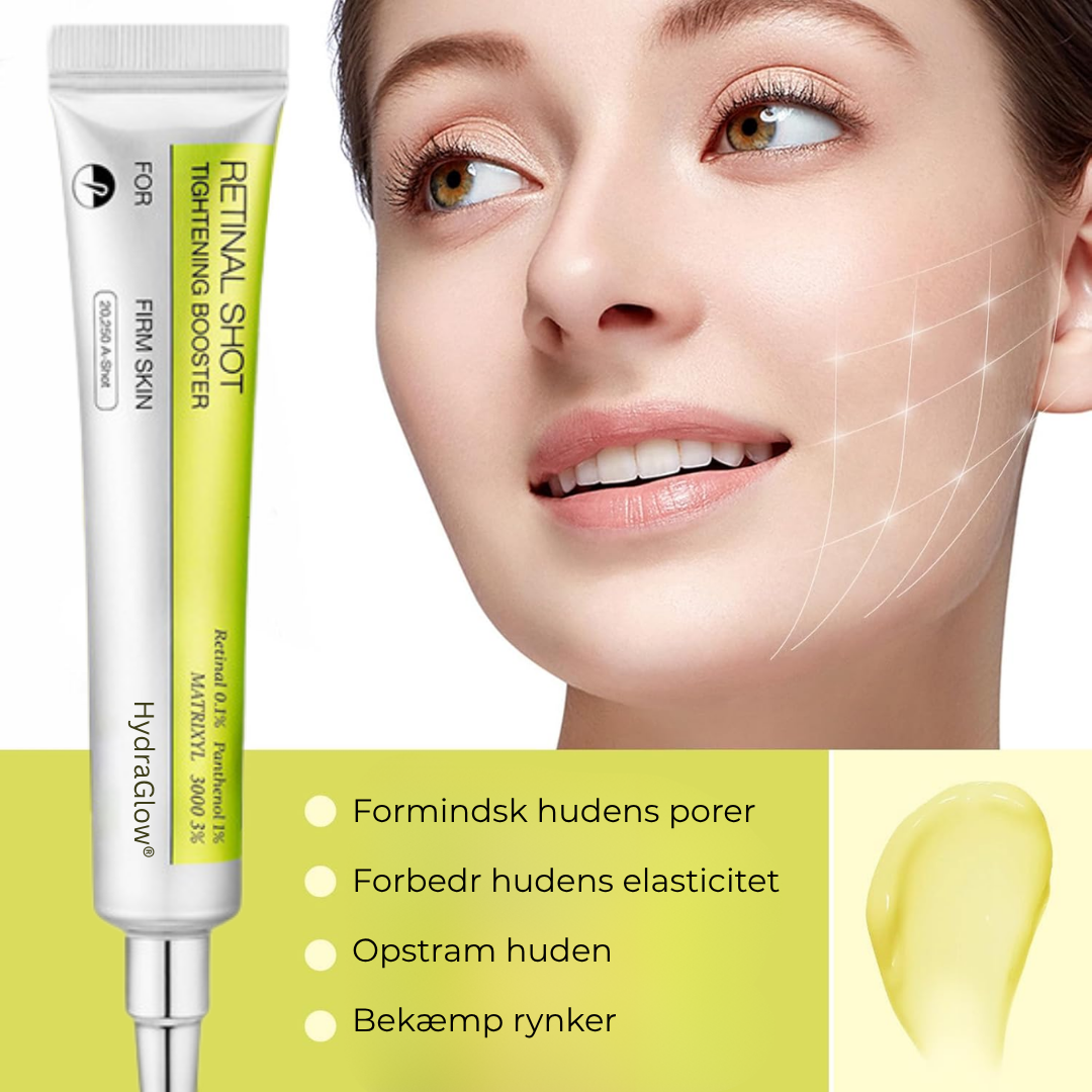 HydraGlow® | Botox & Vita-A Retinol Shot Rynkeforløftende Fastgøringscreme - Genvind ungdommelig hud nu