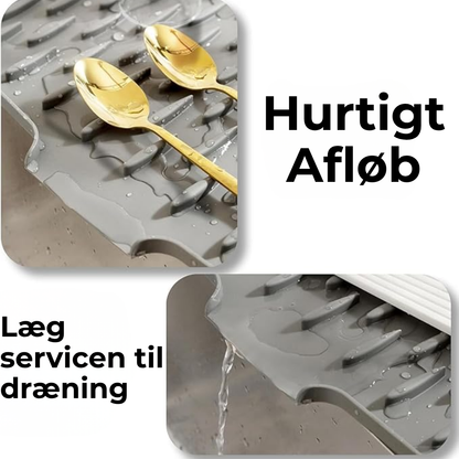 Glasklart® | Varmebeskyttelse & Hurtig Afløb – Silikone Opvaskemåtte