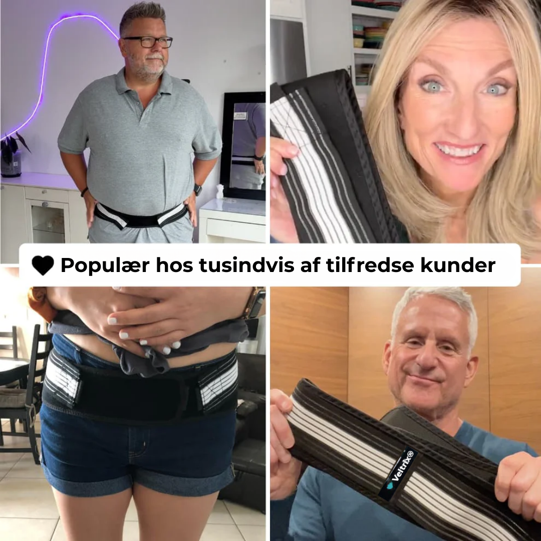 Veltrix® Rygstøttebælte | Slip fri fra iskias- og rygsmerter på kun 2 uger!
