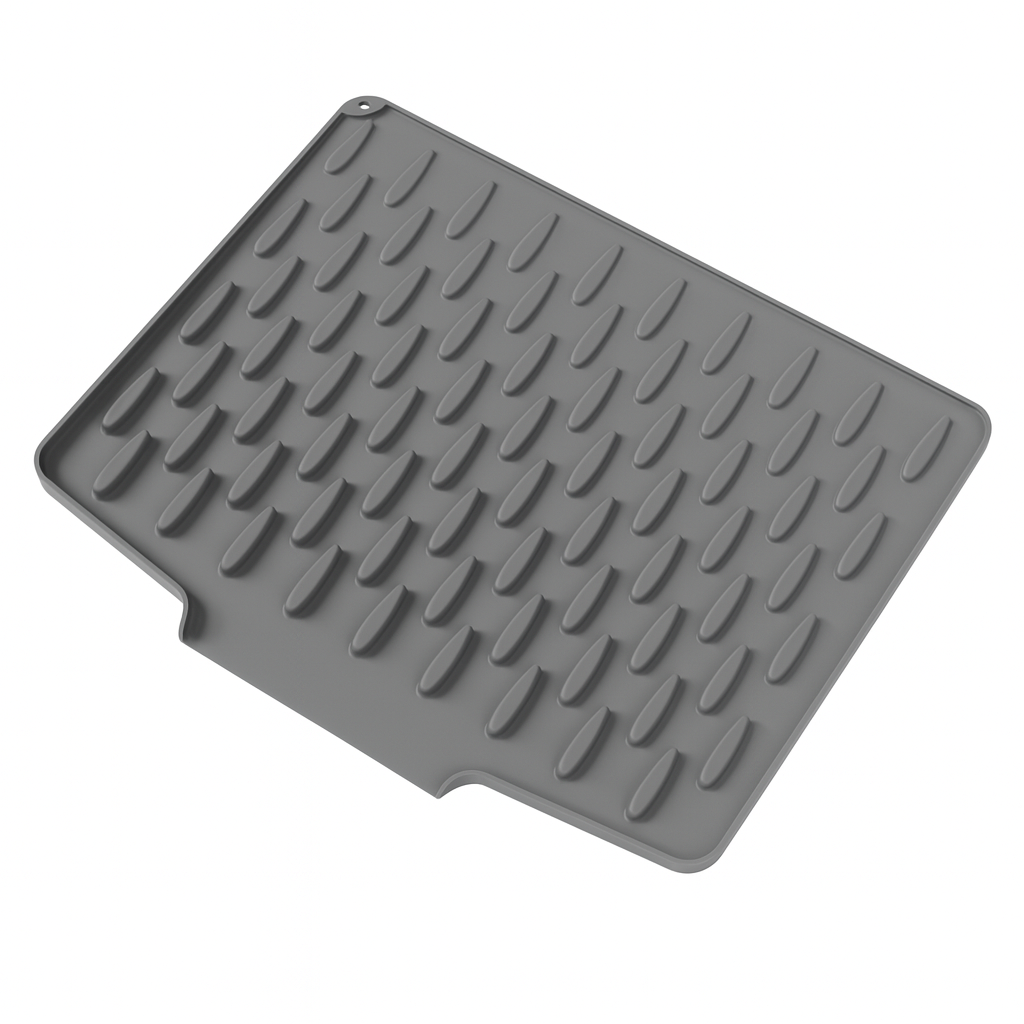 Glasklart® | Varmebeskyttelse & Hurtig Afløb – Silikone Opvaskemåtte