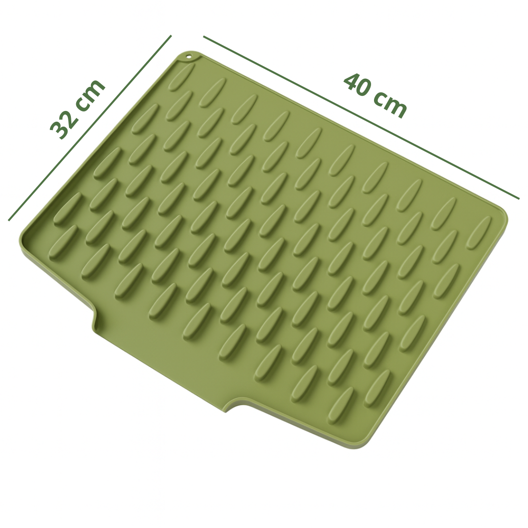 Glasklart® | Varmebeskyttelse & Hurtig Afløb – Silikone Opvaskemåtte