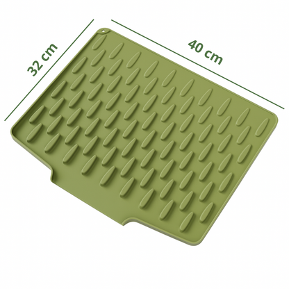 Glasklart® | Varmebeskyttelse & Hurtig Afløb – Silikone Opvaskemåtte