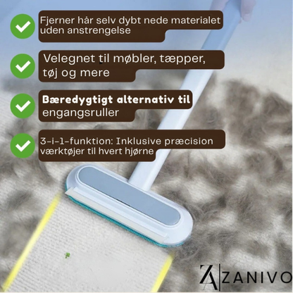 SilkRen® MultiSwipe Pro | 3-i-1 Kæledyrshårfjerner