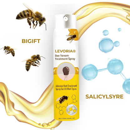 Levoria® BeeSmooth Spray | Sig farvel til skin tags og vorter – afslør glat, selvsikker hud på kun 7 dage!